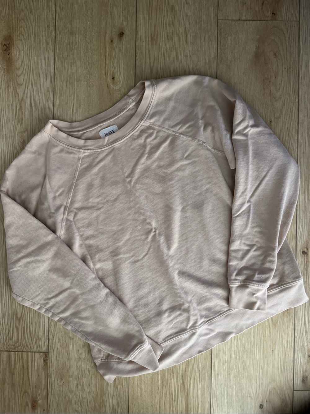 mate the label cream crewneck sweatshirt